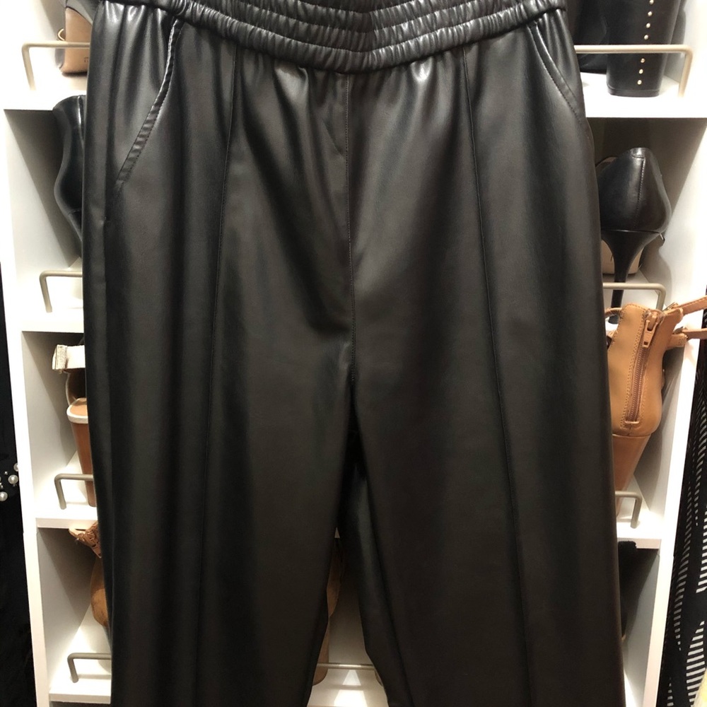 Faux leather pants